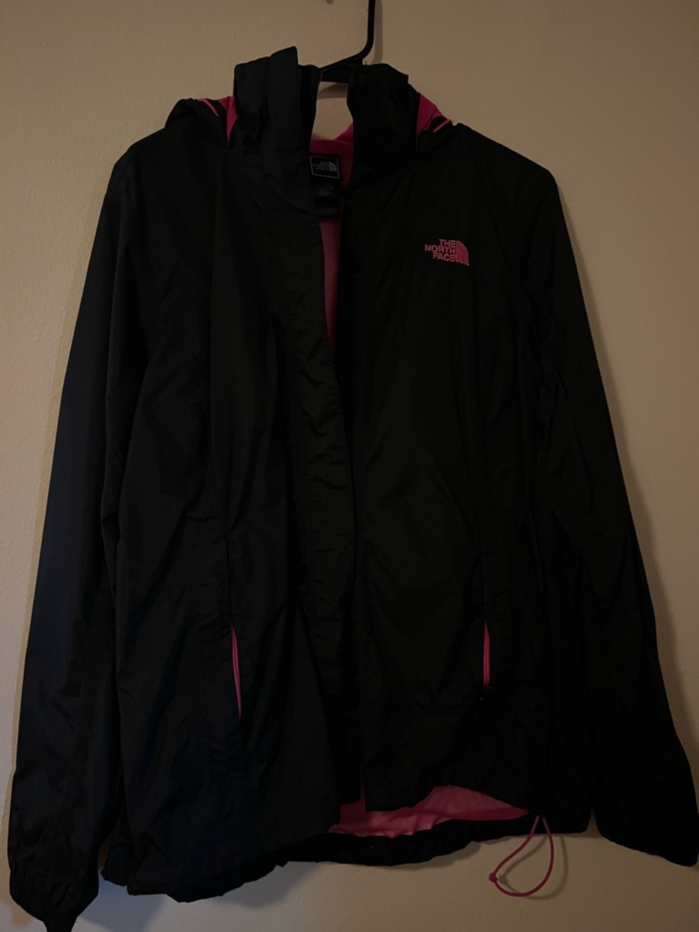 The North Face Black Jacket with Pink Accents